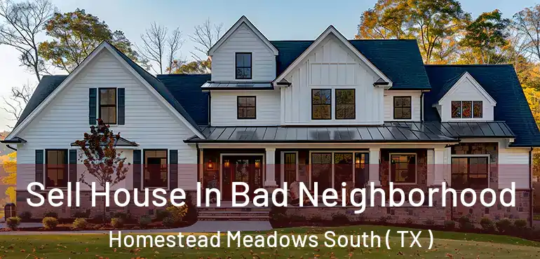  Sell House In Bad Neighborhood Homestead Meadows South ( TX )