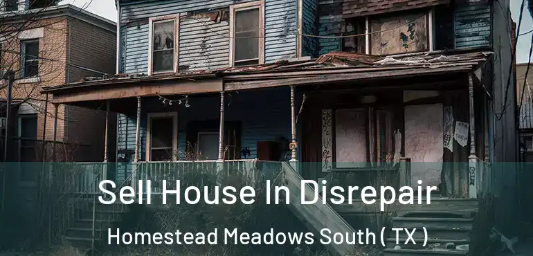  Sell House In Disrepair Homestead Meadows South ( TX )