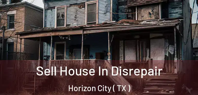  Sell House In Disrepair Horizon City ( TX )