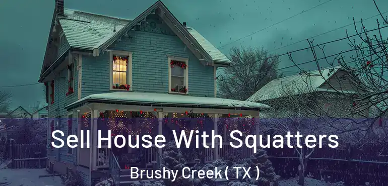  Sell House With Squatters Brushy Creek ( TX )