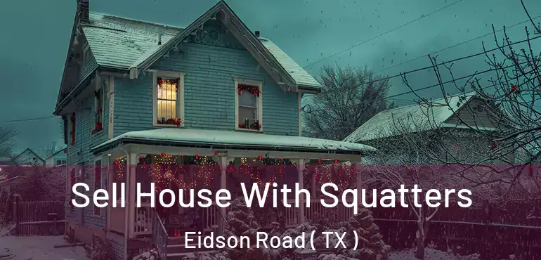  Sell House With Squatters Eidson Road ( TX )
