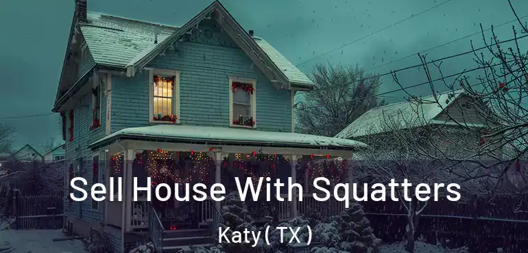  Sell House With Squatters Katy ( TX )