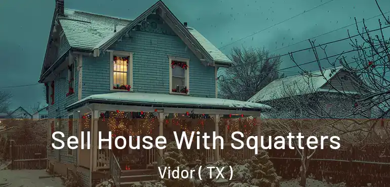  Sell House With Squatters Vidor ( TX )