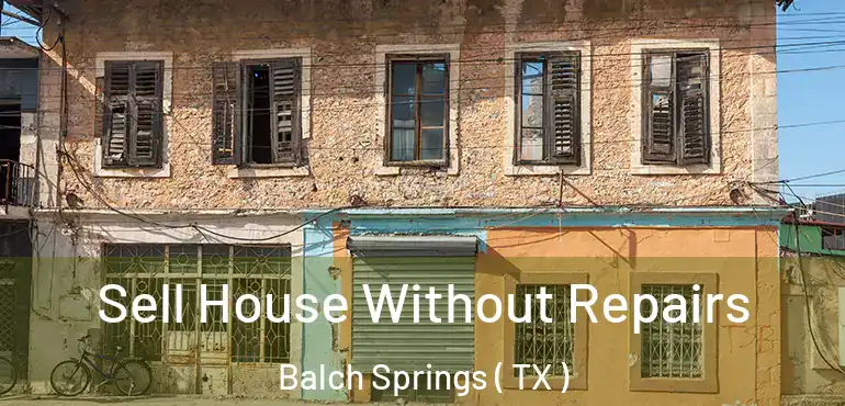  Sell House Without Repairs Balch Springs ( TX )